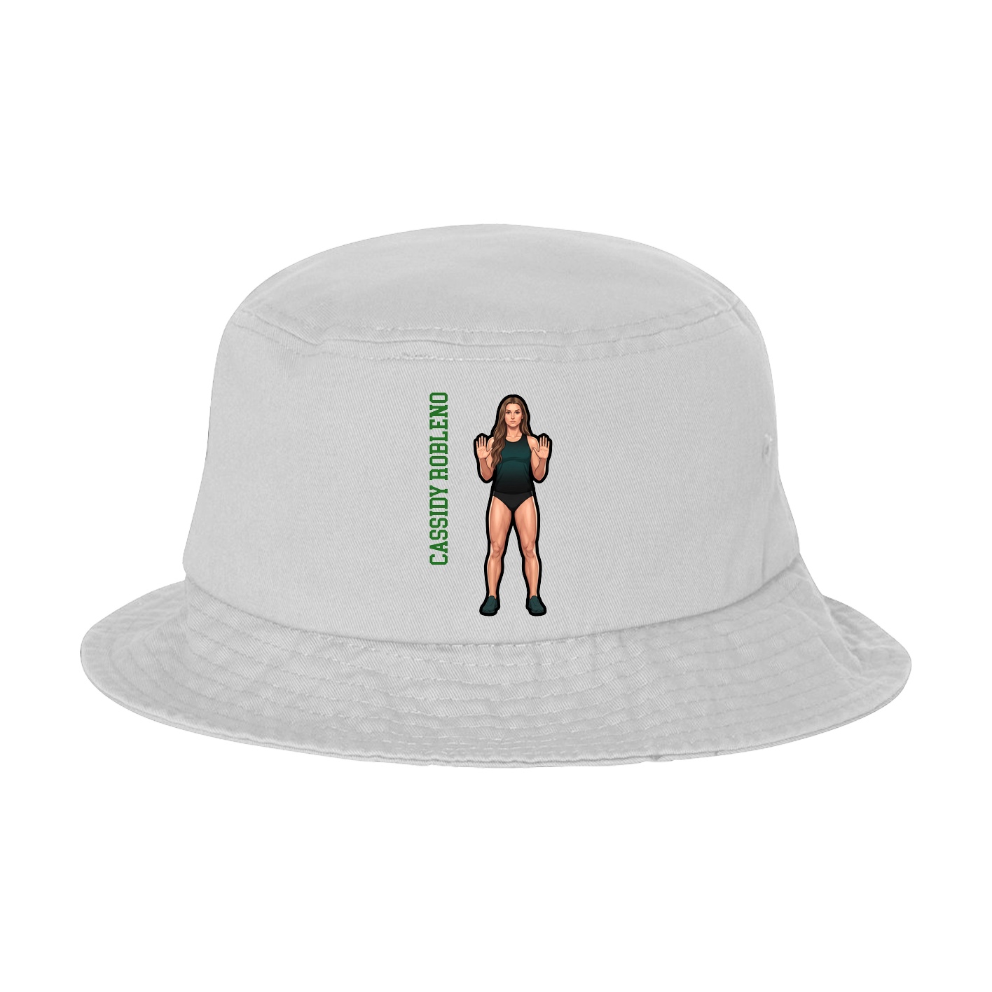 Bucket Cap — Name Vertical in White
