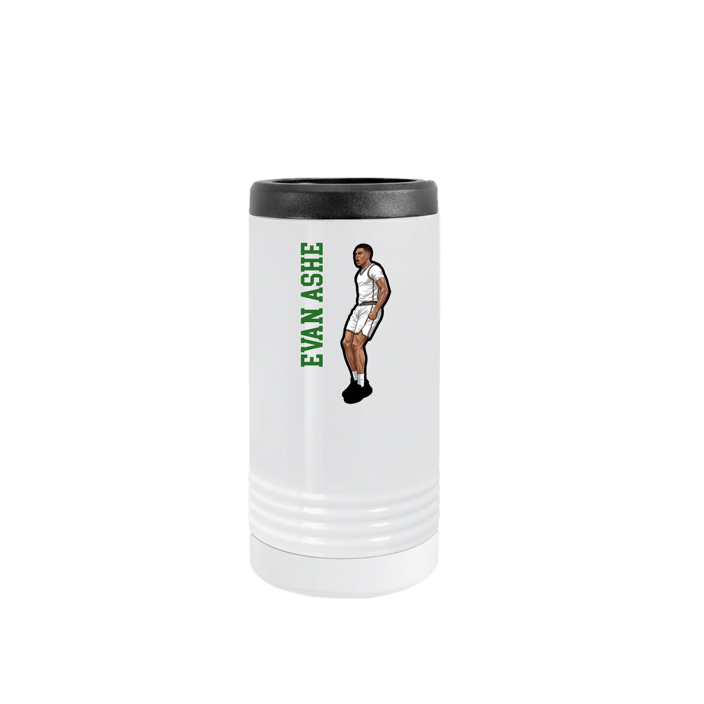 Slim Beverage Holder — Name Vertical in White