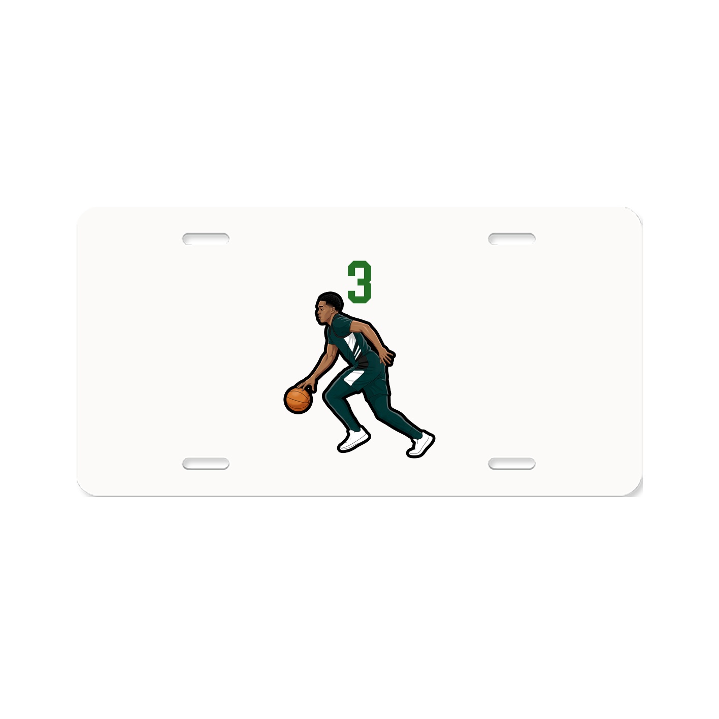 License Plate — Number Top in Classic