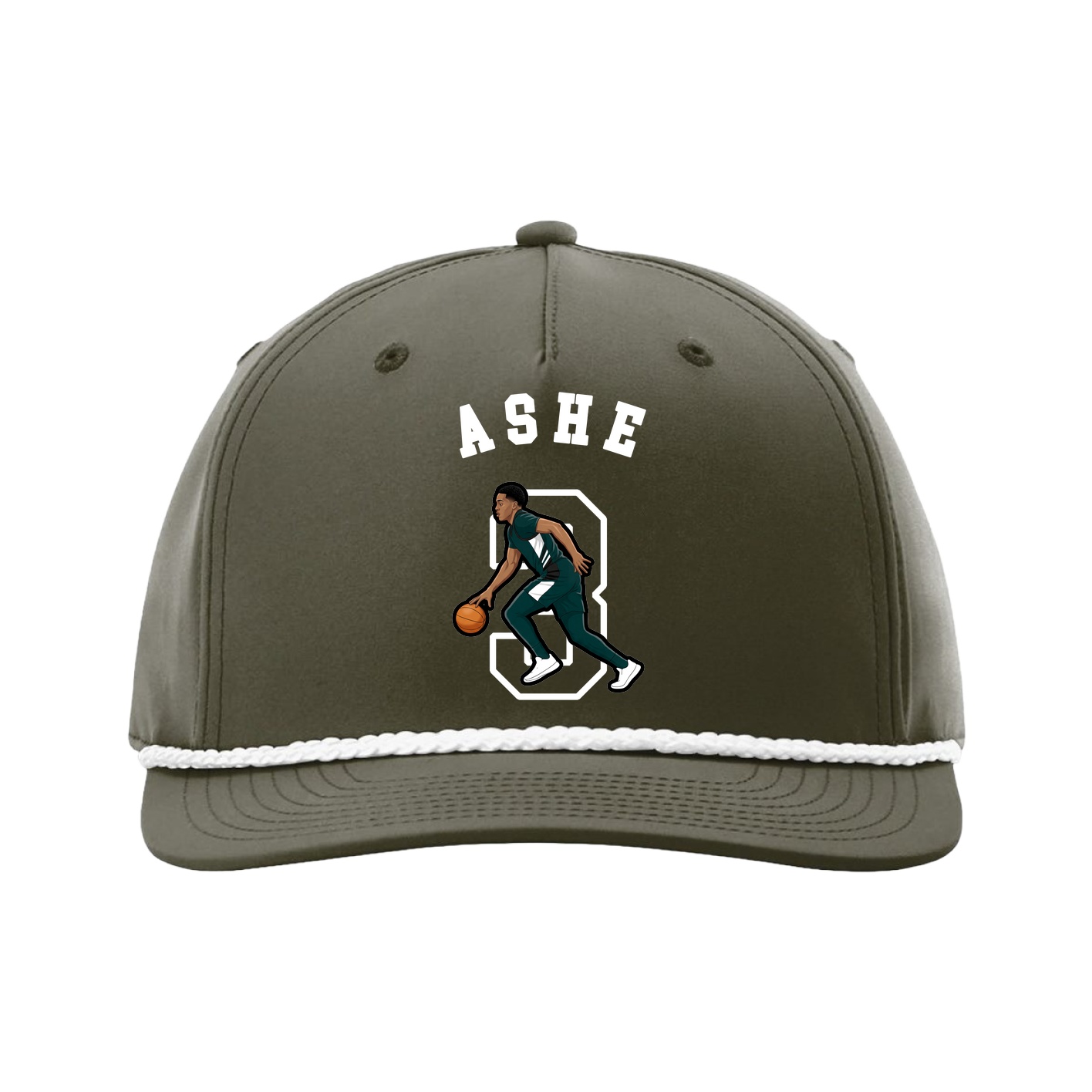 Five-Panel Classic Rope Cap — Shirsey Arch in Green