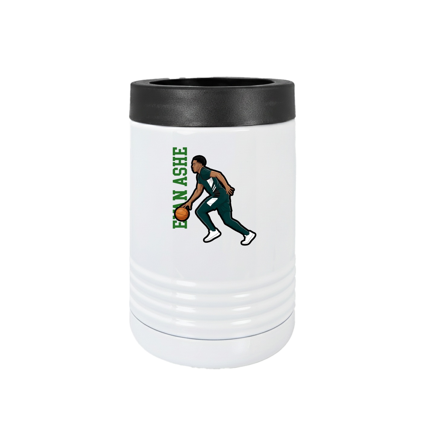 Beverage Holder — Name Vertical in White