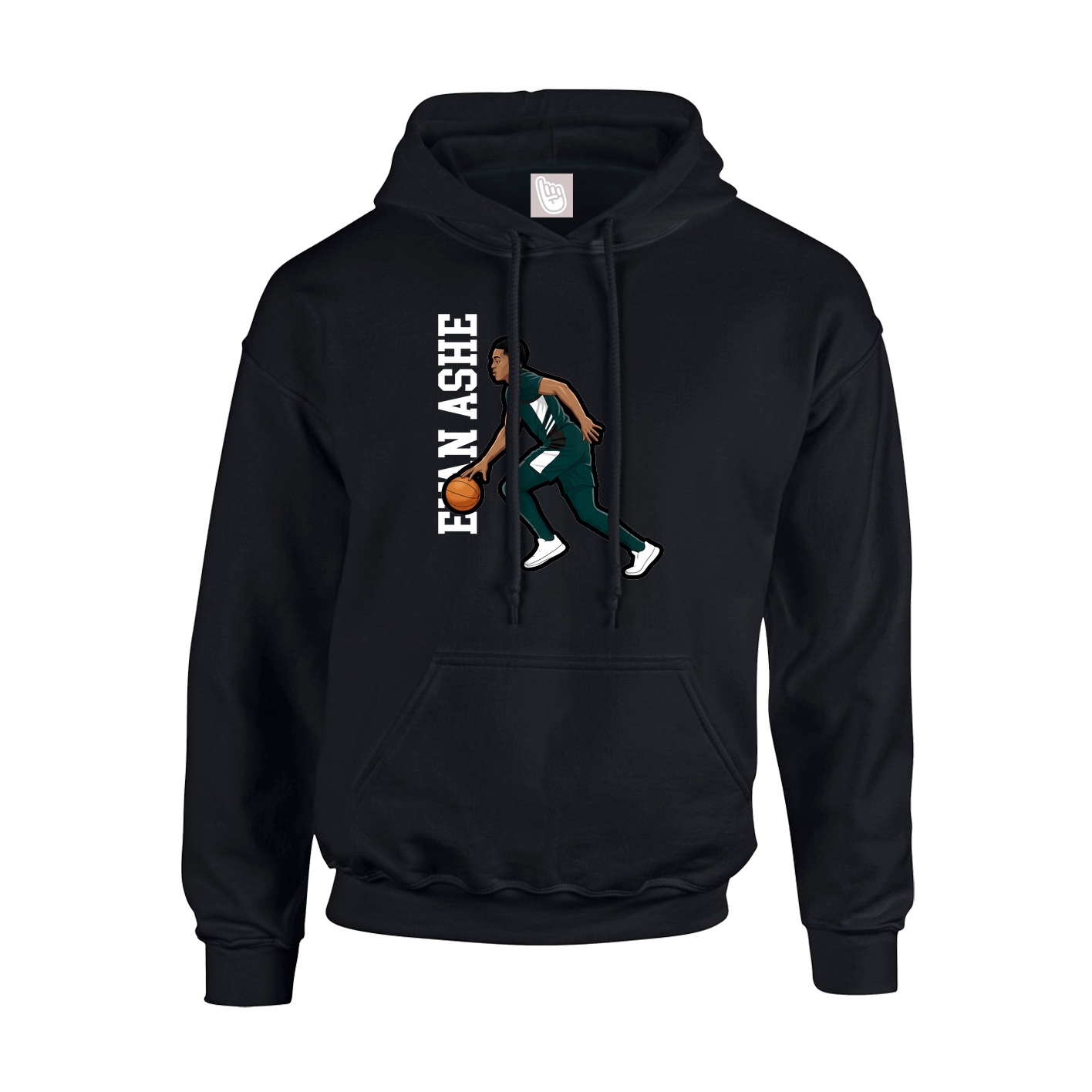 Hoodie — Name Vertical in Black