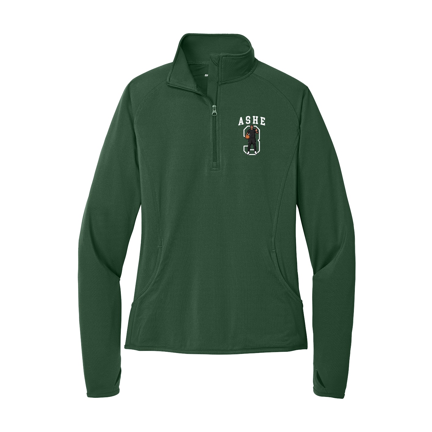 Women's Q-Zip Pullover — Shirsey in Green