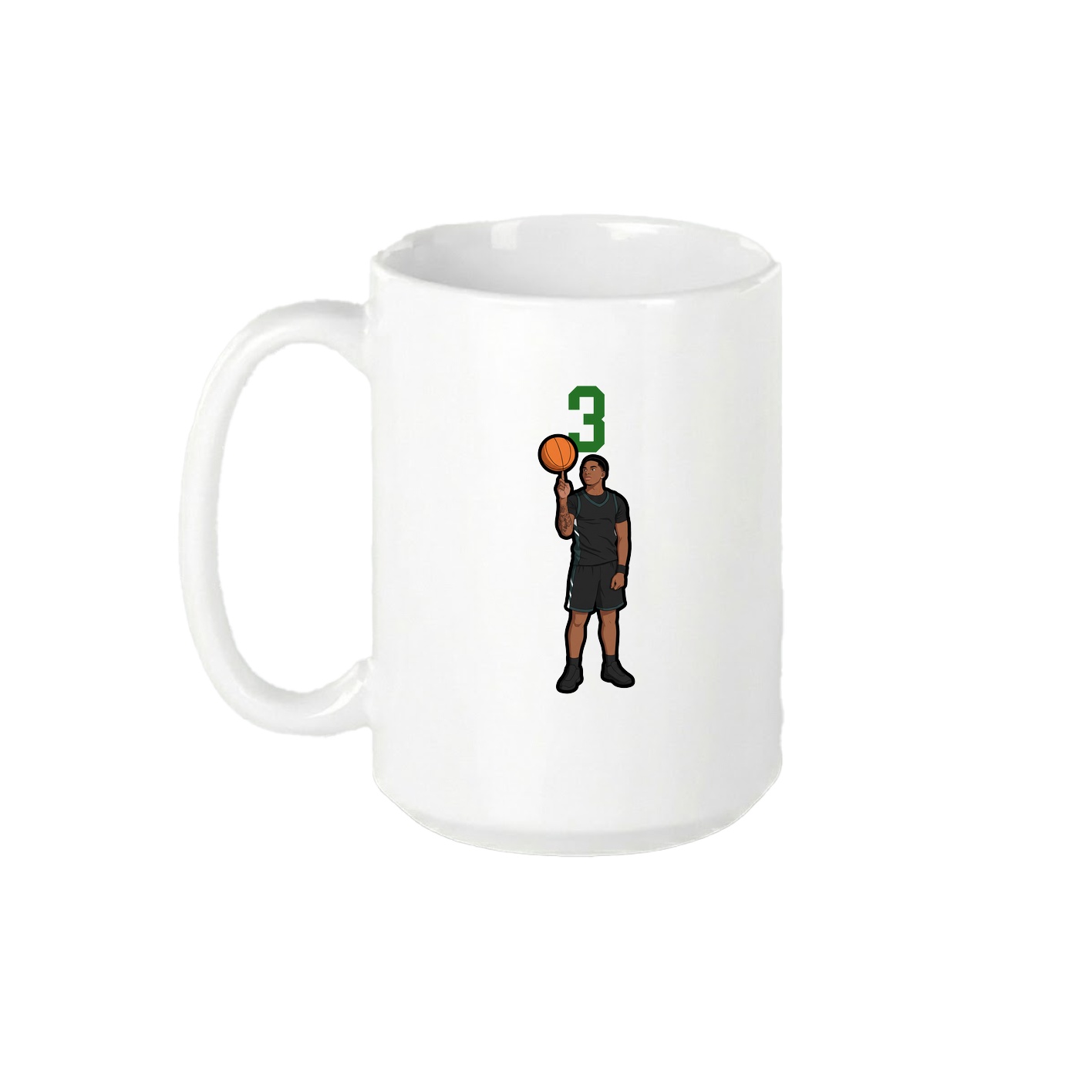 15oz Coffee Mug — Number Top in White