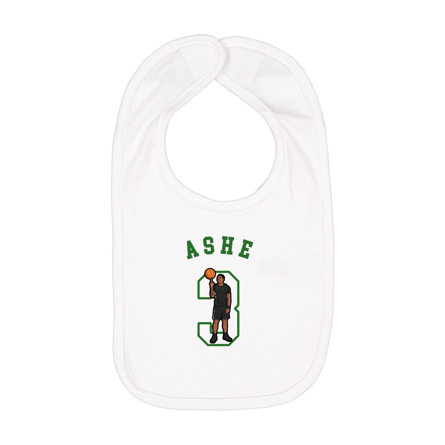 Infant Bib — Shirsey Arch in White
