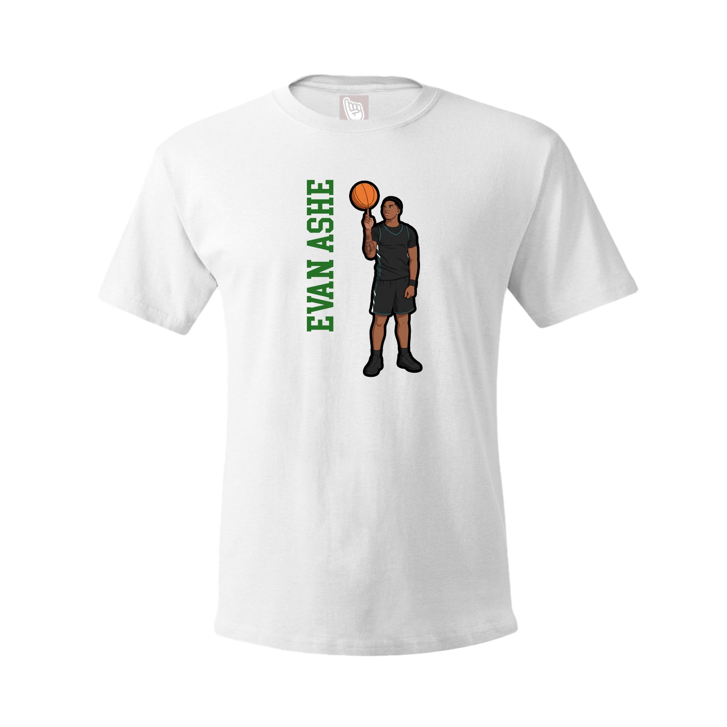Tee — Name Vertical in White