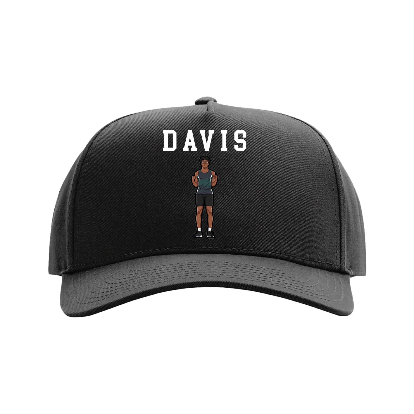 Full Fabric Five-Panel Champ Cap — Shirsey in Black