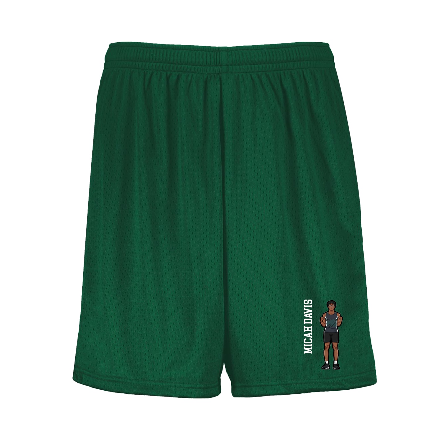 Shorts — Name Vertical in Green