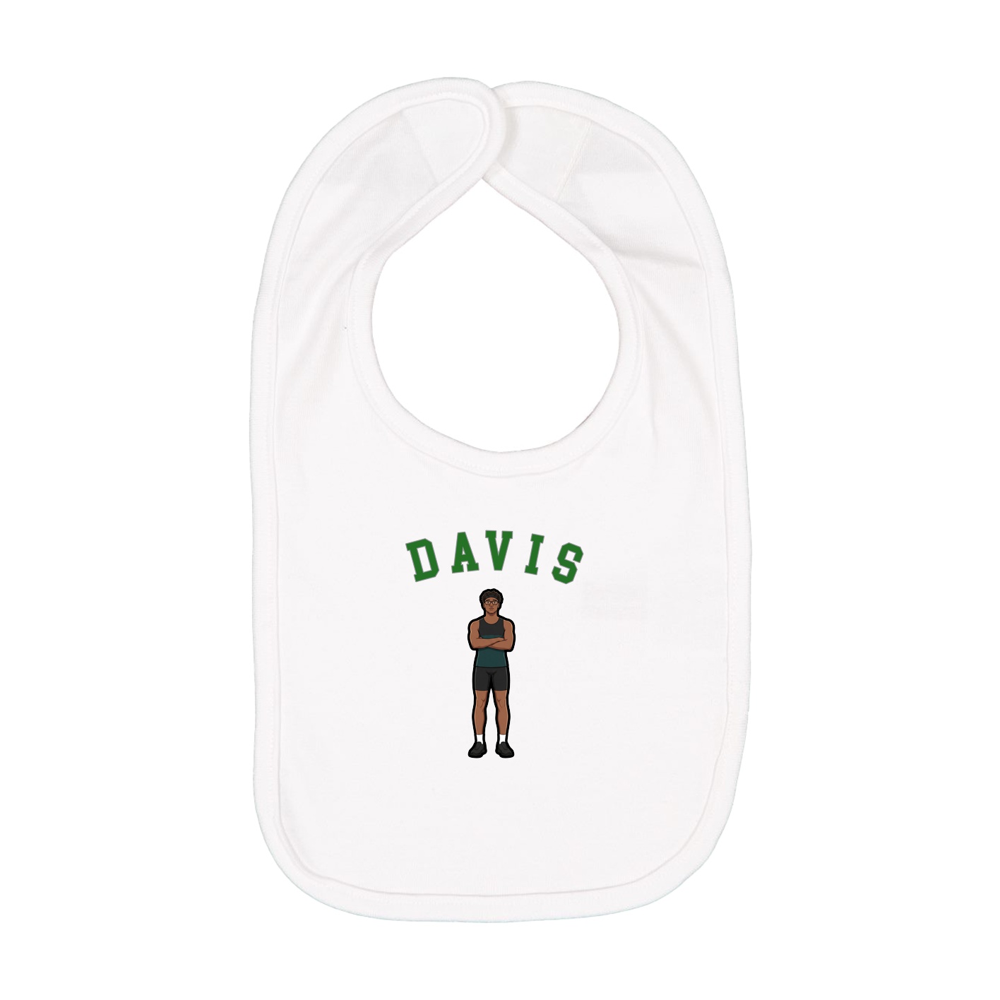 Infant Bib — Shirsey Arch in White