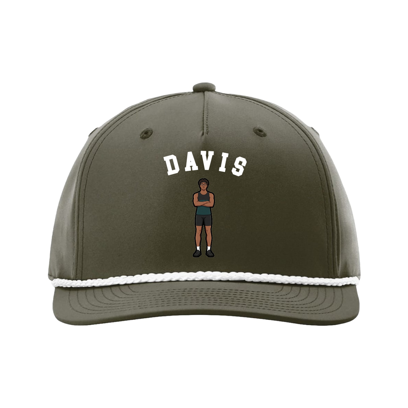 Five-Panel Classic Rope Cap — Shirsey Arch in Green