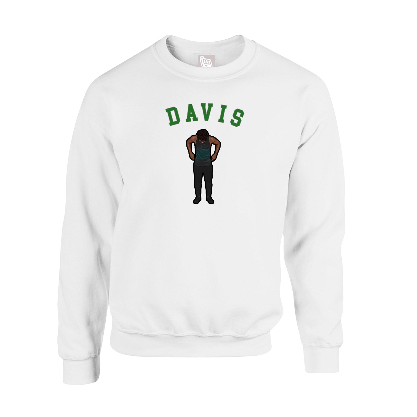 Fleece Crew — Shirsey Arch in White