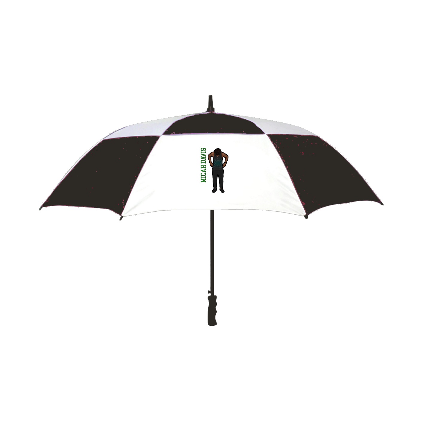 Golf Umbrella — Name Vertical in Black