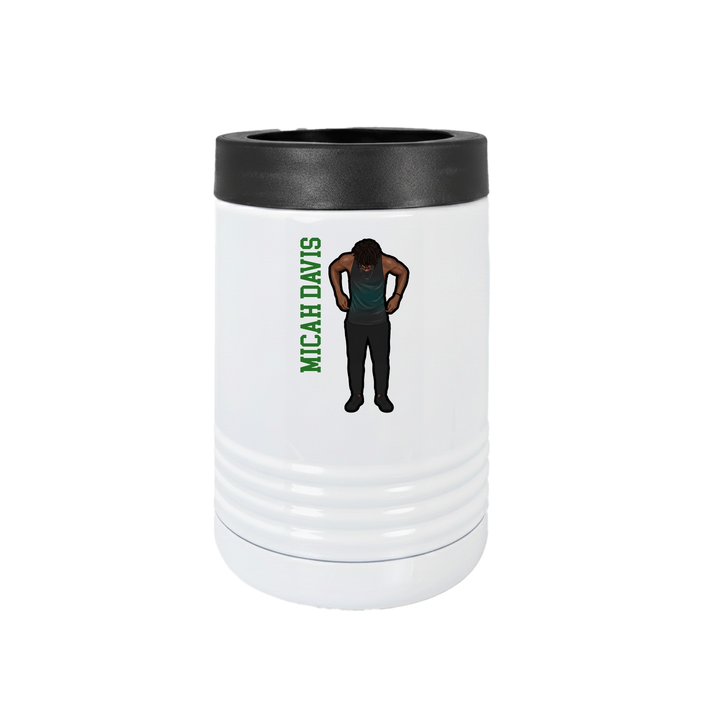 Beverage Holder — Name Vertical in White