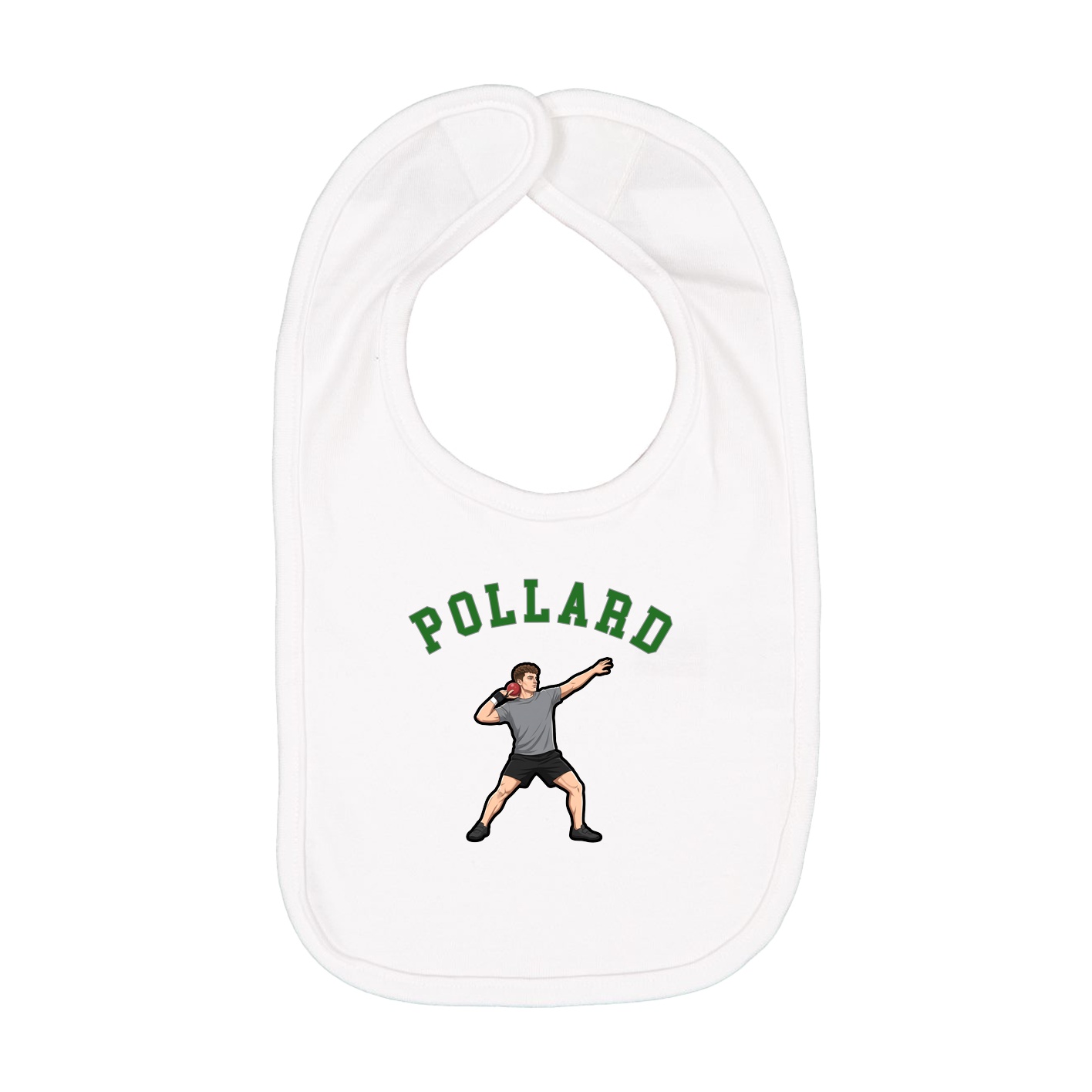 Infant Bib — Shirsey Arch in White