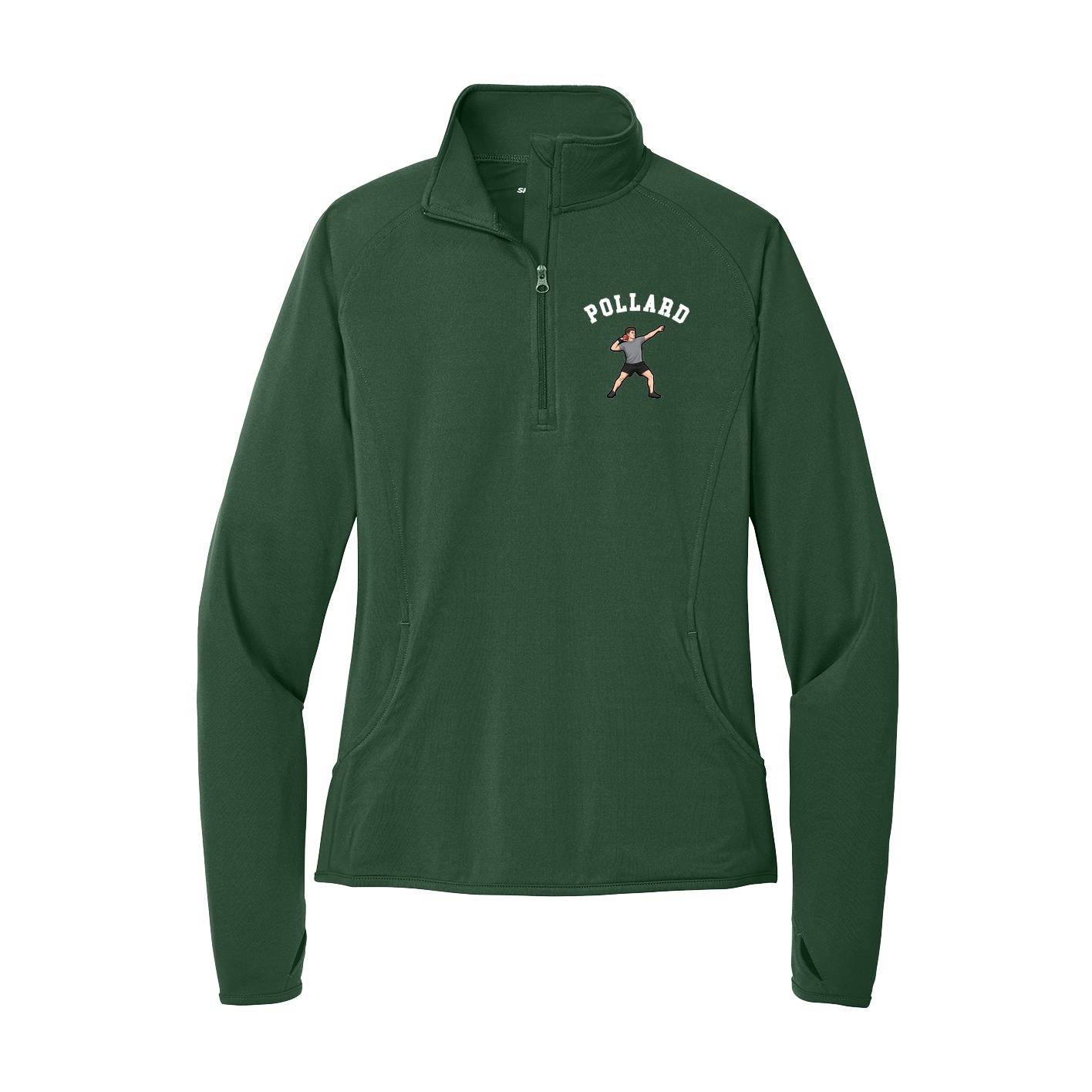 Women's Q-Zip Pullover — Shirsey Arch in Green