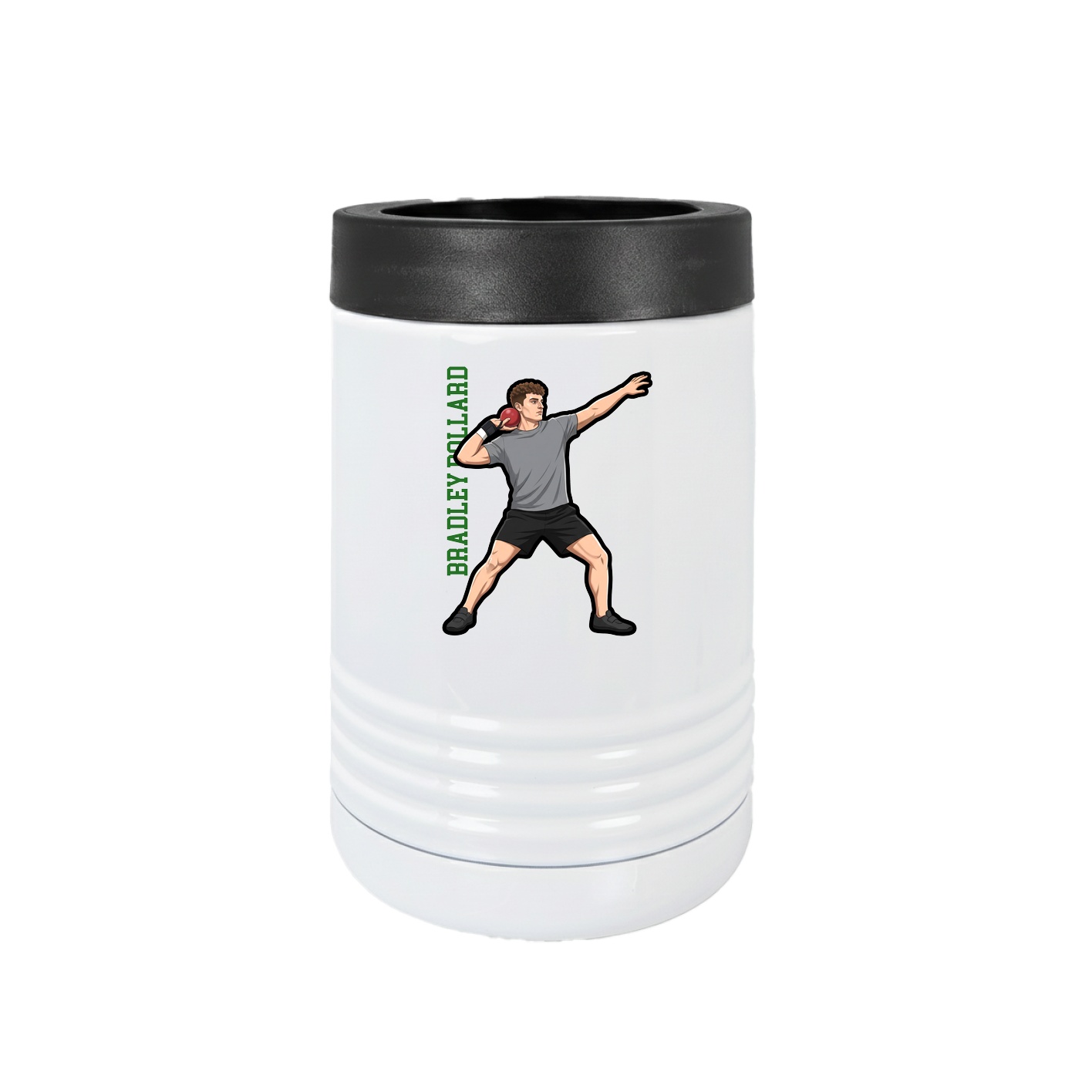 Beverage Holder — Name Vertical in White