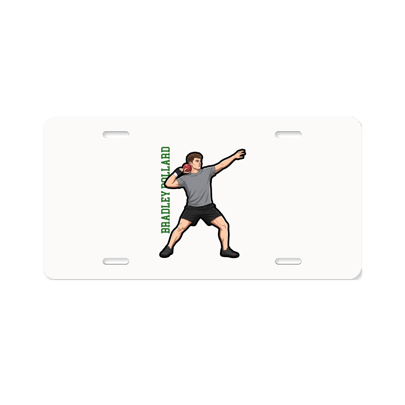 License Plate — Name Vertical in Classic