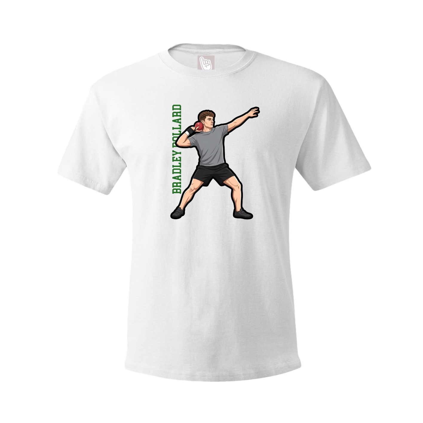 Youth Tee — Name Vertical in White