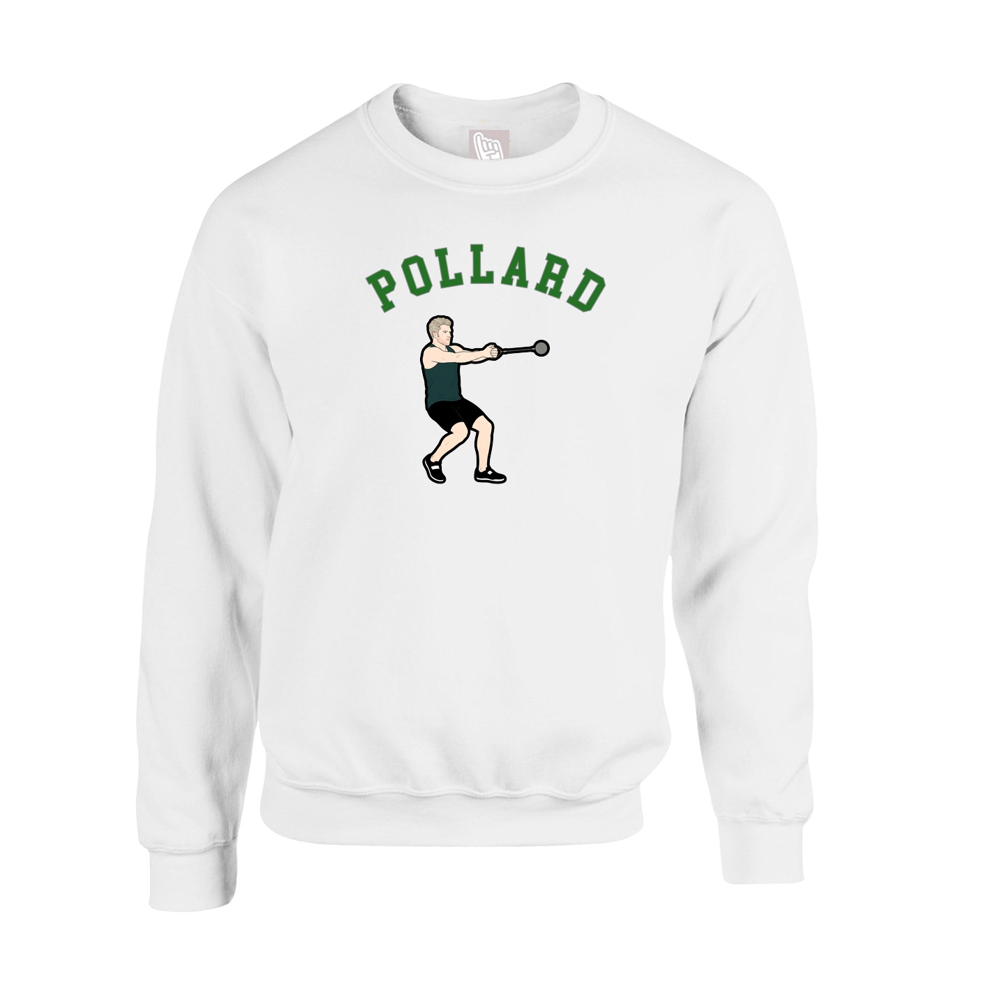 Fleece Crew — Shirsey Arch in White