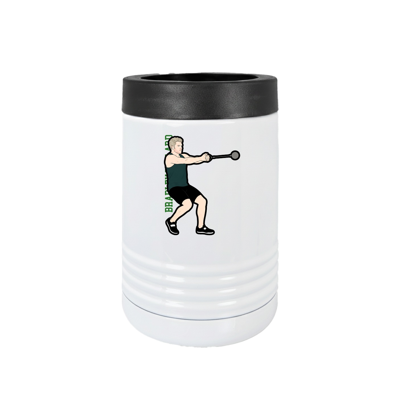 Beverage Holder — Name Vertical in White