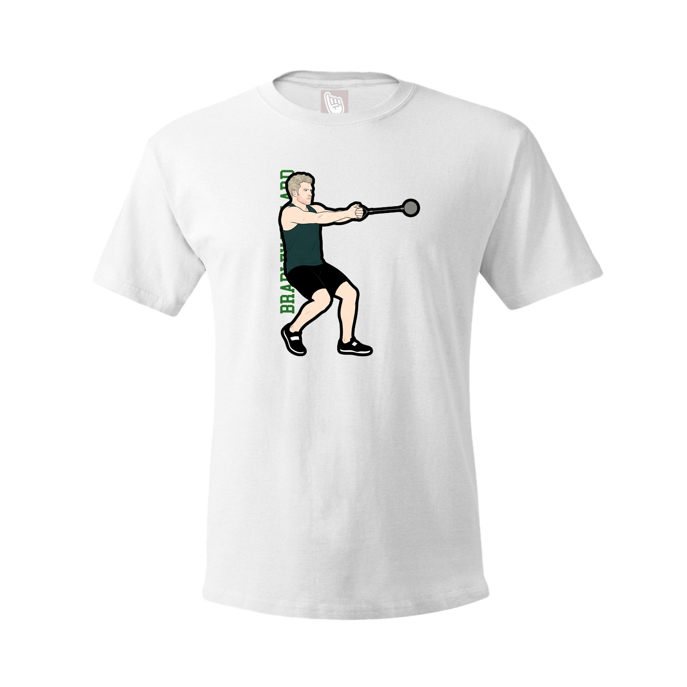 Youth Tee — Name Vertical in White