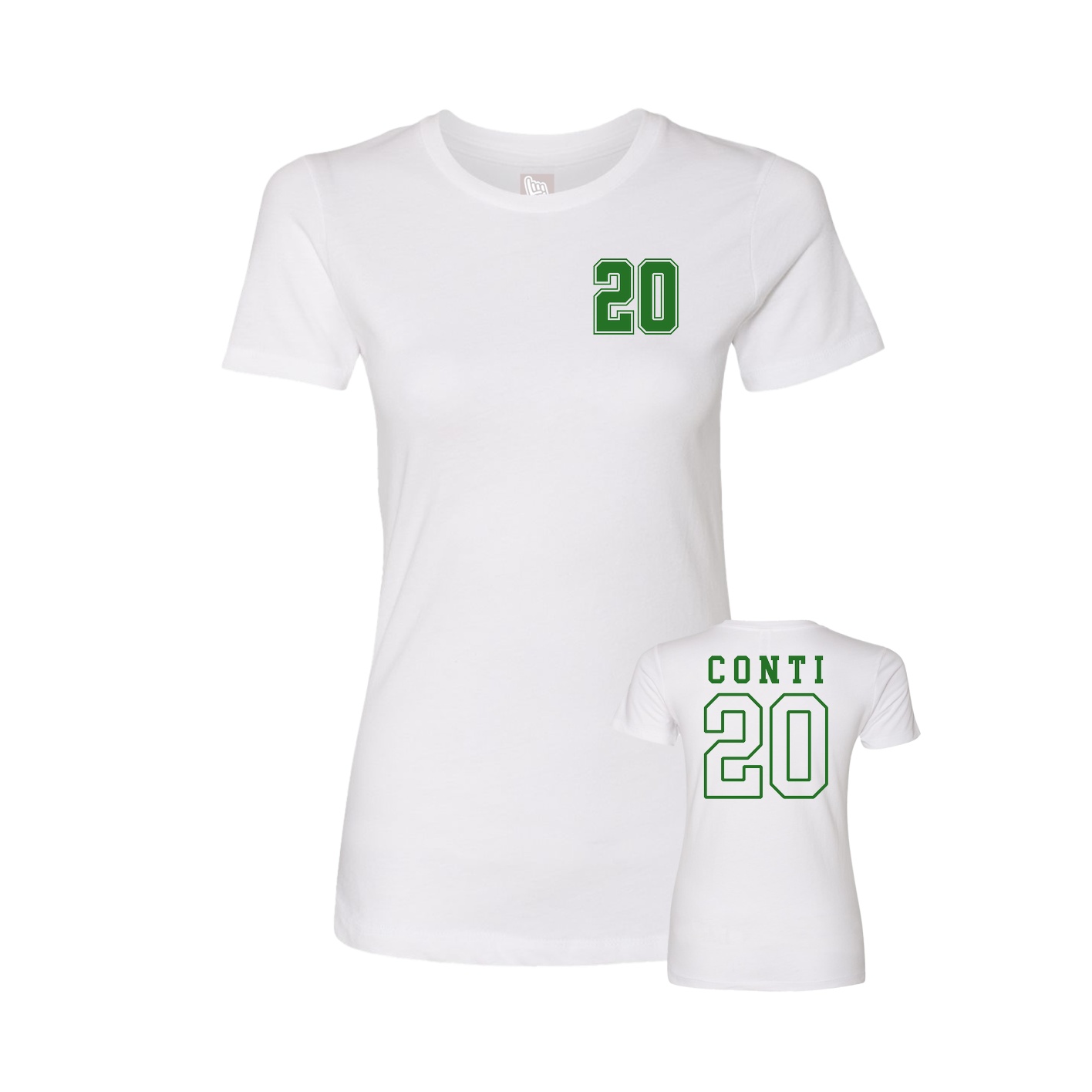 Womens Tee — Chest Back in White