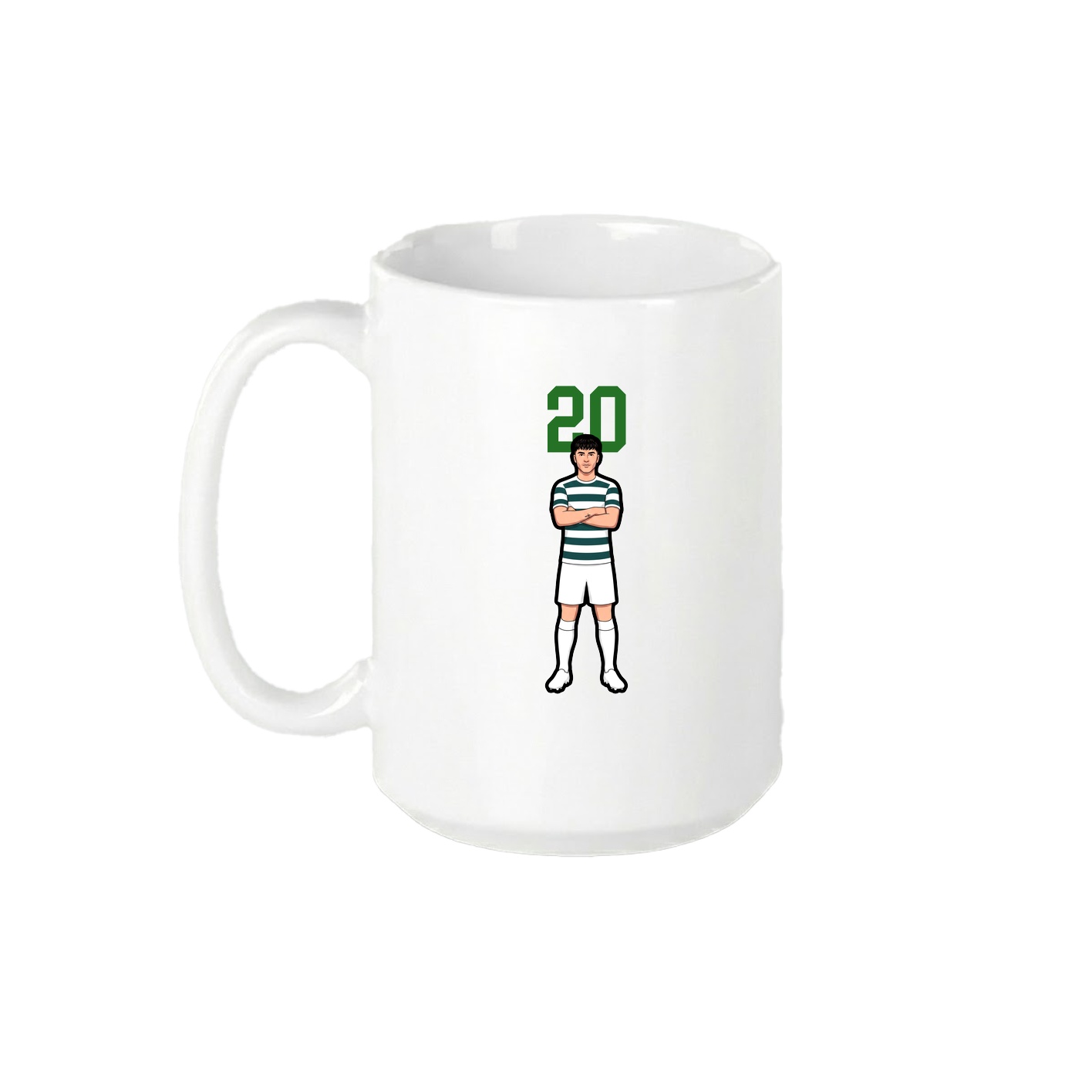 15oz Coffee Mug — Number Top in White