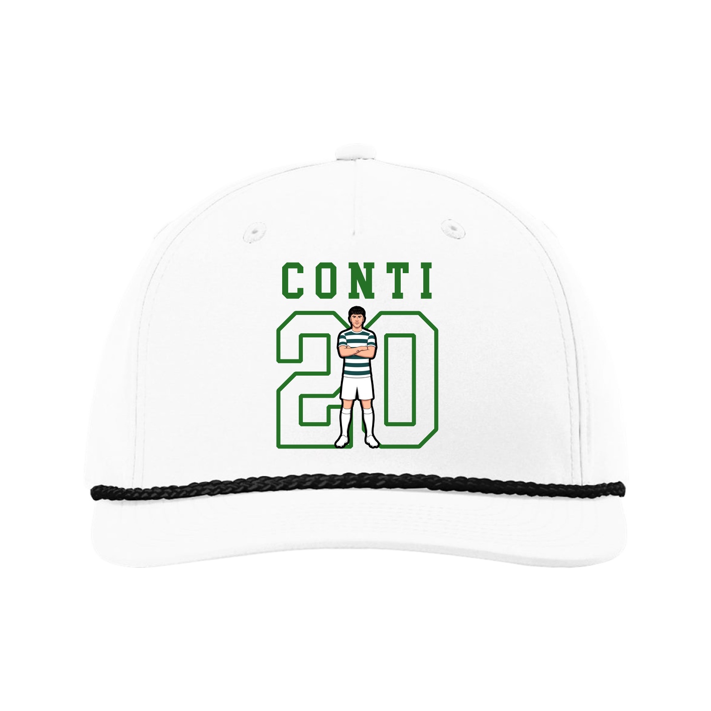 Five-Panel Classic Rope Cap — Shirsey in White