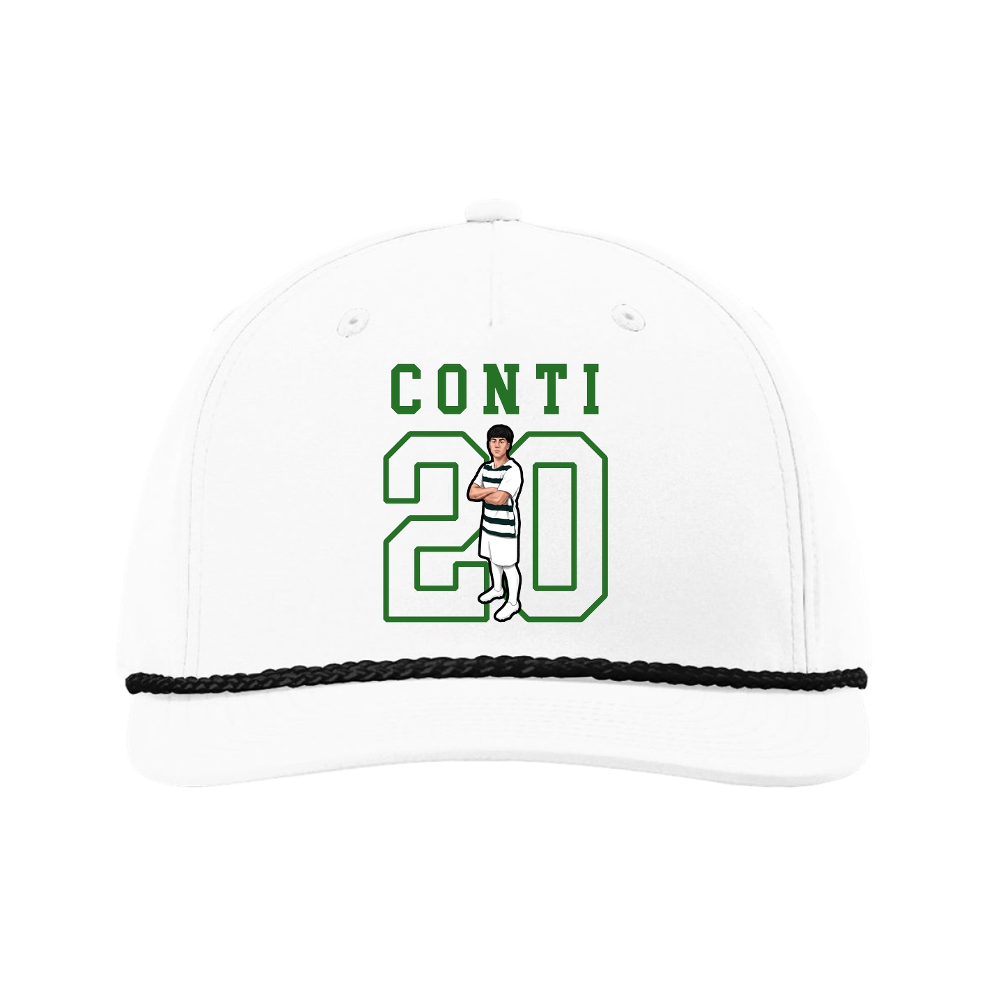 Five-Panel Classic Rope Cap — Shirsey in White