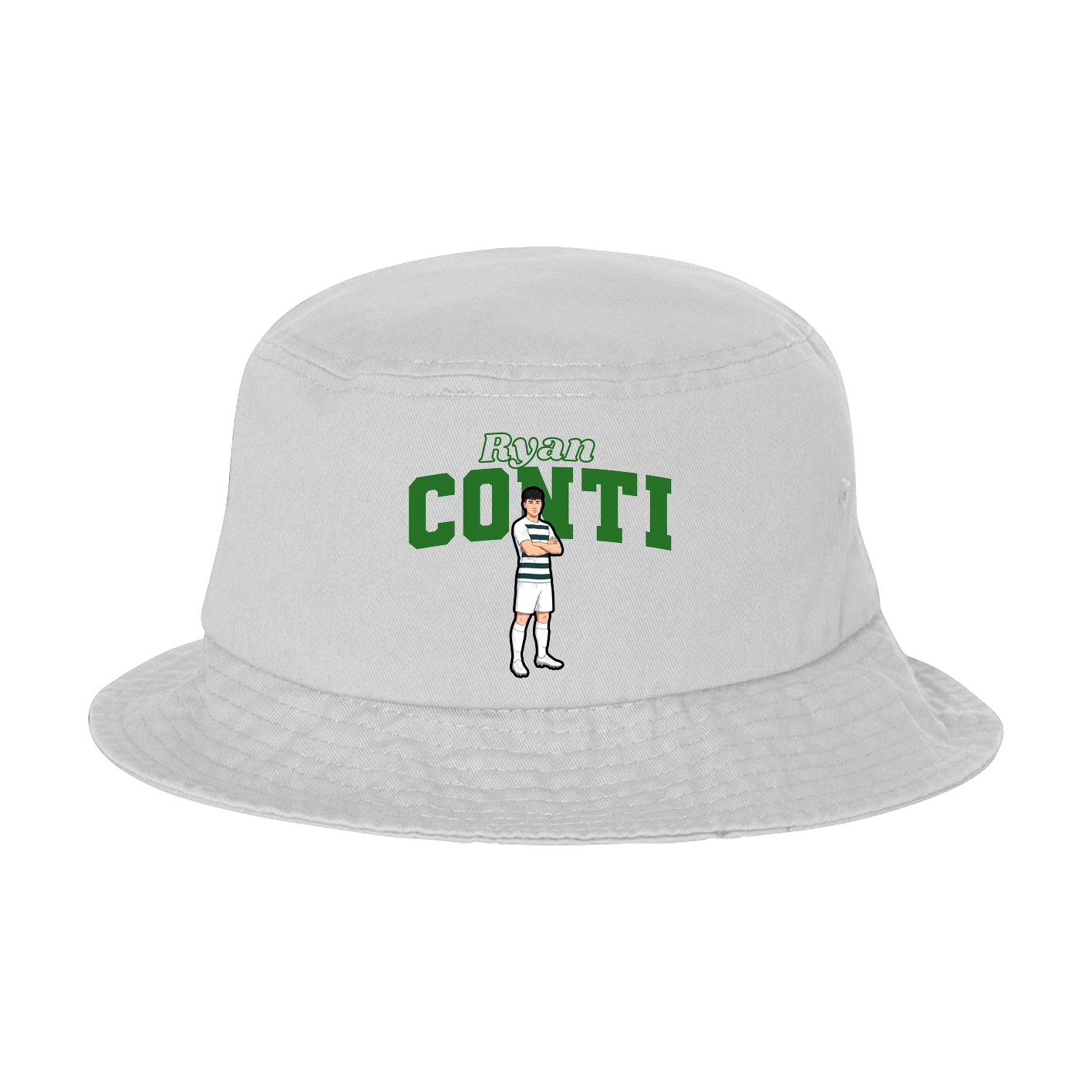 Bucket Cap — Name Arch in White