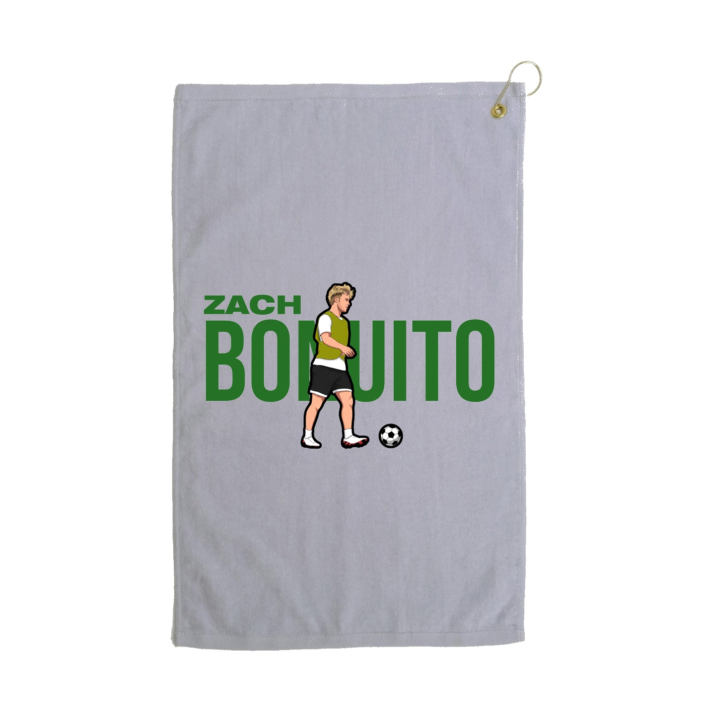 Golf Towel — Player Name in Grey