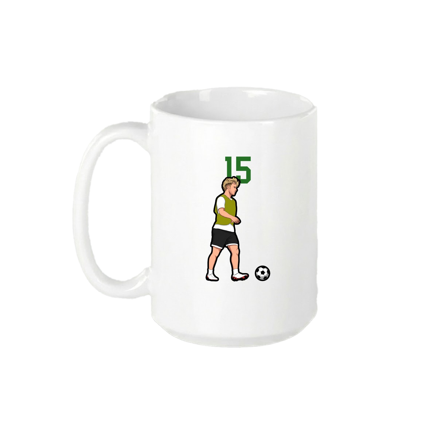 15oz Coffee Mug — Number Top in White