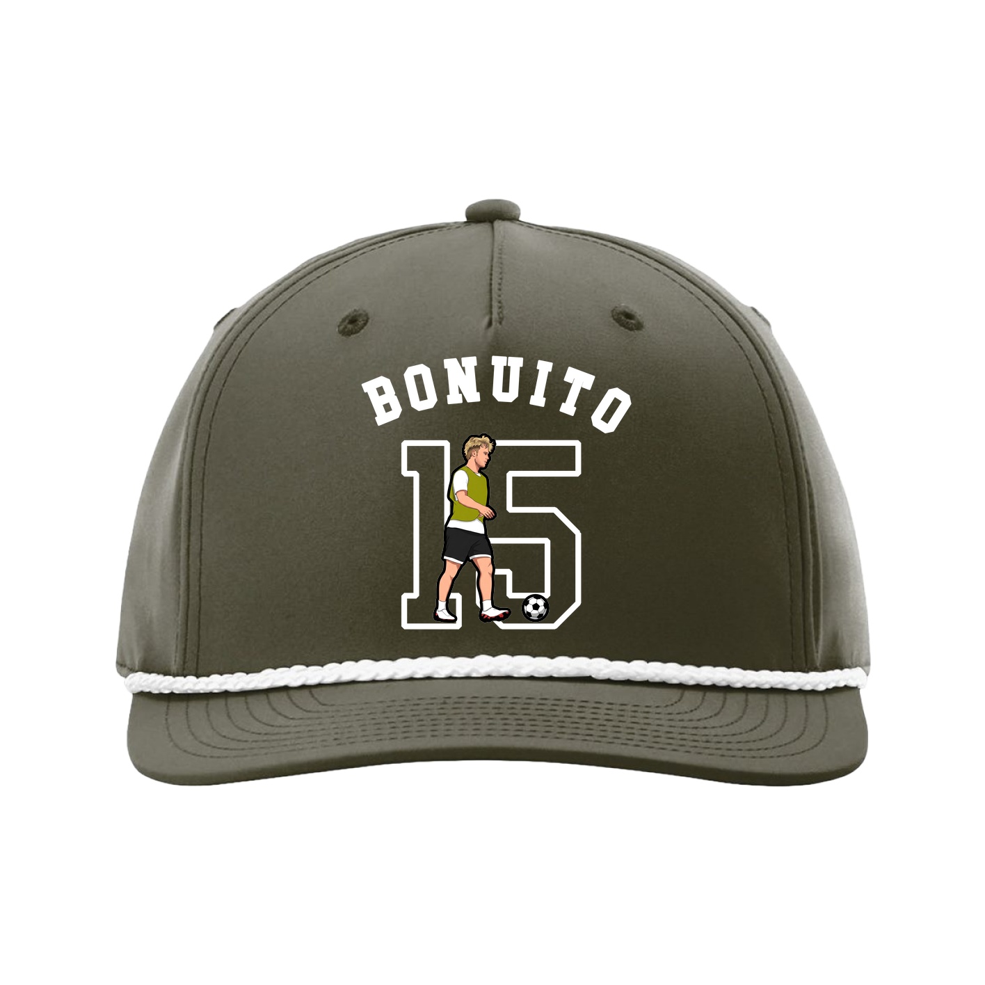 Five-Panel Classic Rope Cap — Shirsey Arch in Green