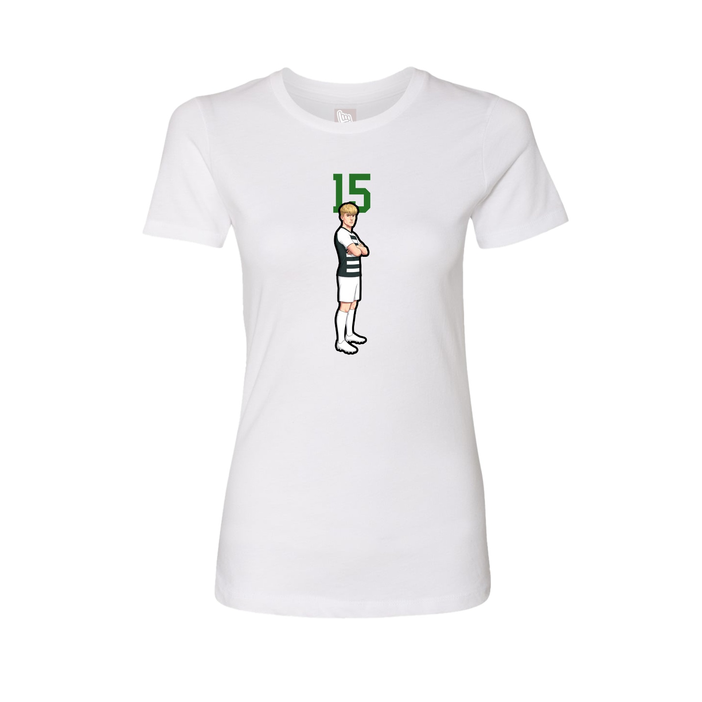 Fitted Women's Tee — Number Top in White