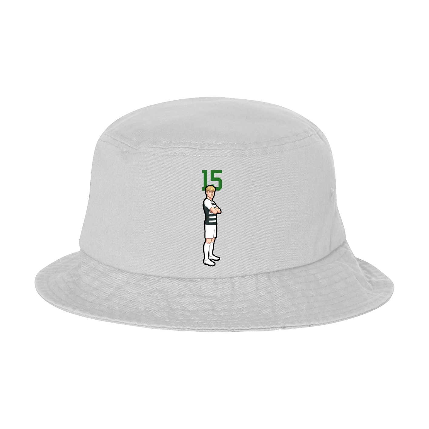 Bucket Cap — Number Top in White