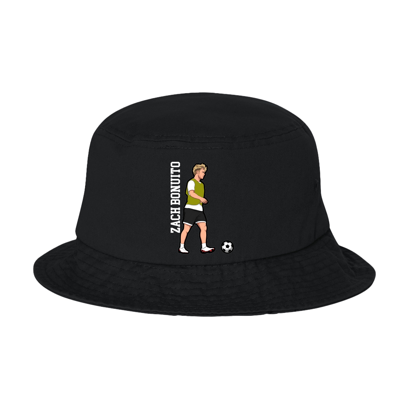 Bucket Cap — Name Vertical in Black