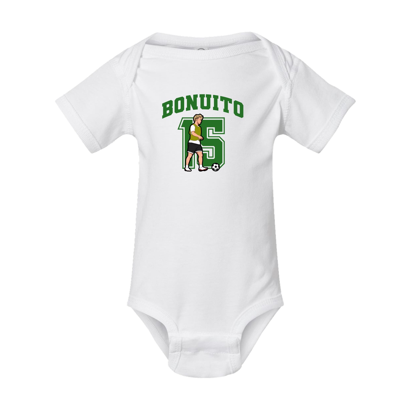 Baby Onesie — Number in White