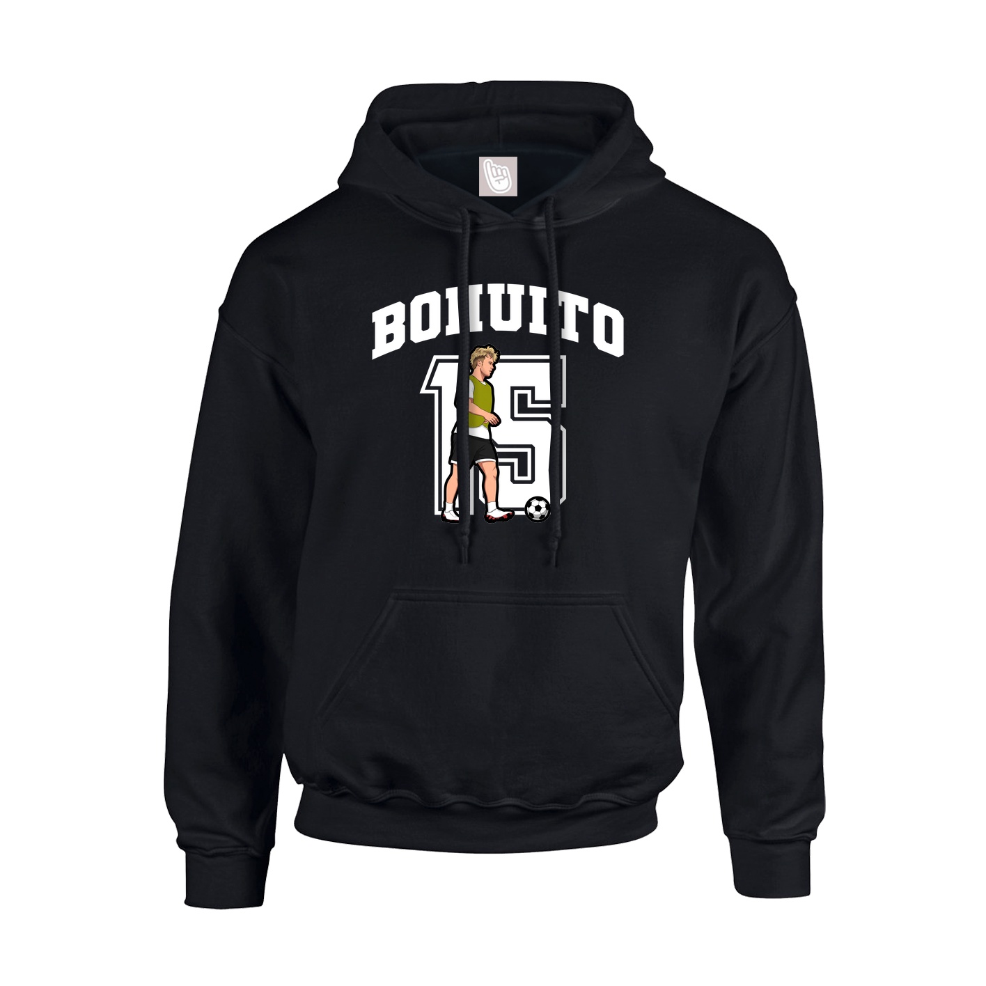 Youth Hoodie — Number in Black