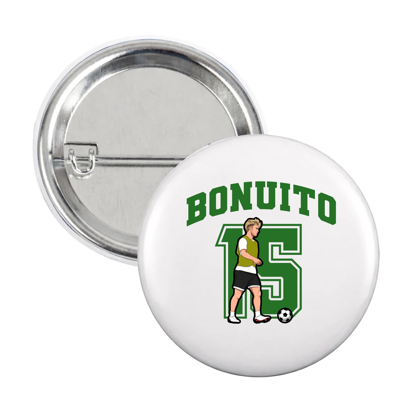Game Day Button — Number in White