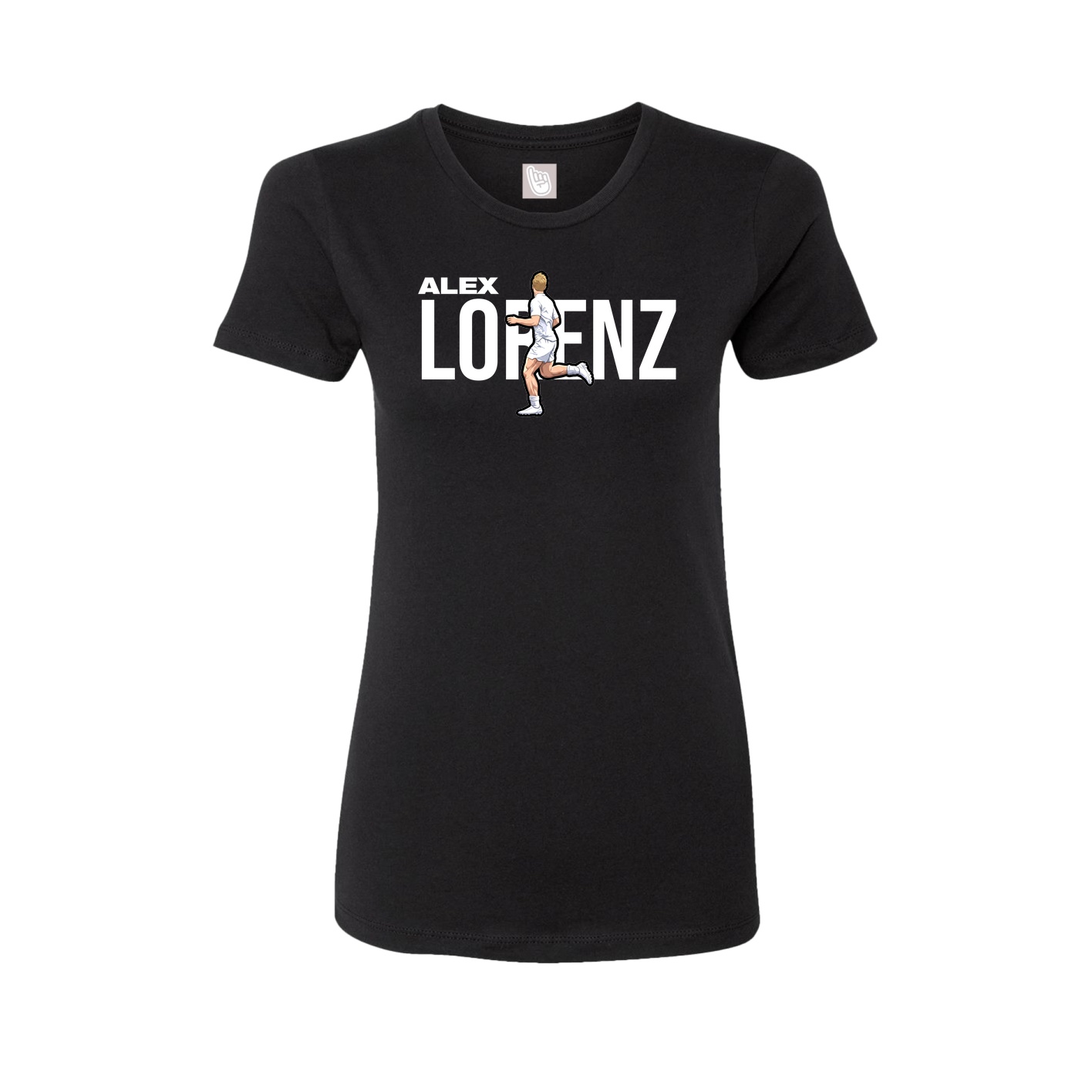 Fitted Women's Tee — Player Name in Black