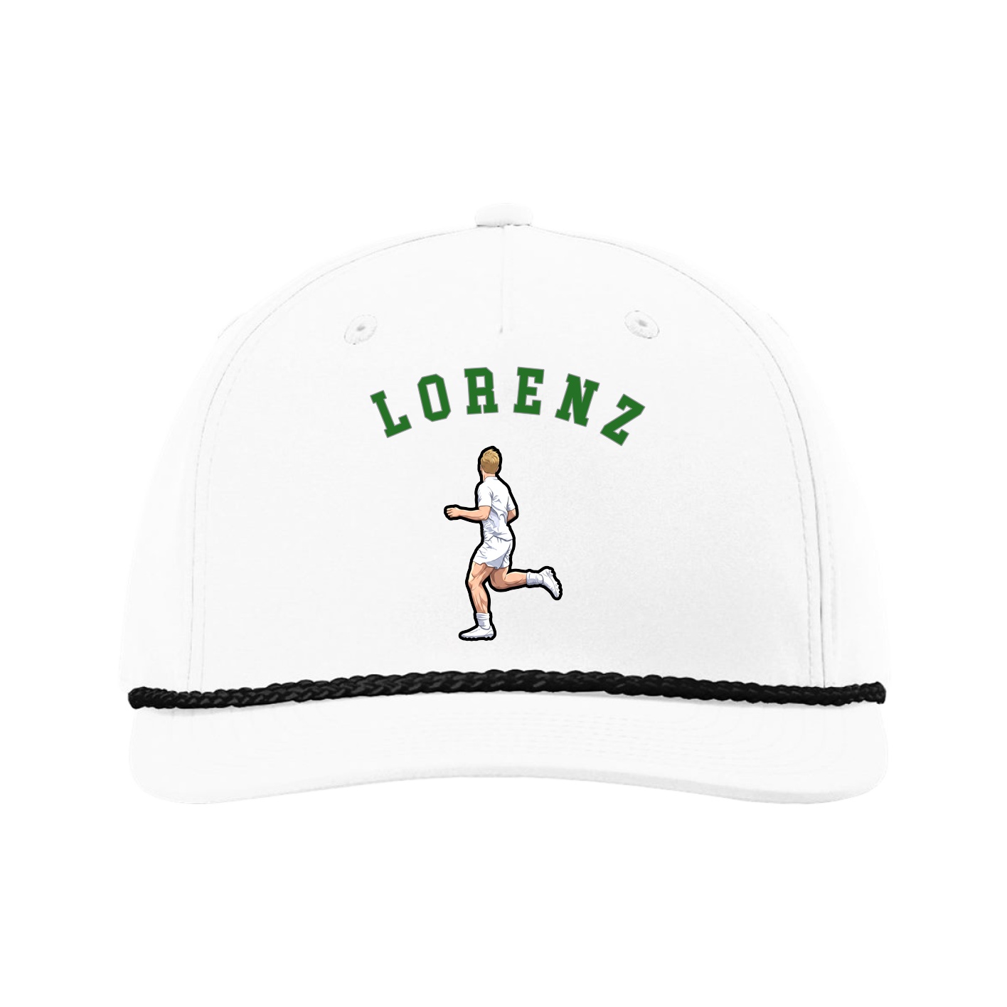 Five-Panel Classic Rope Cap — Shirsey Arch in White