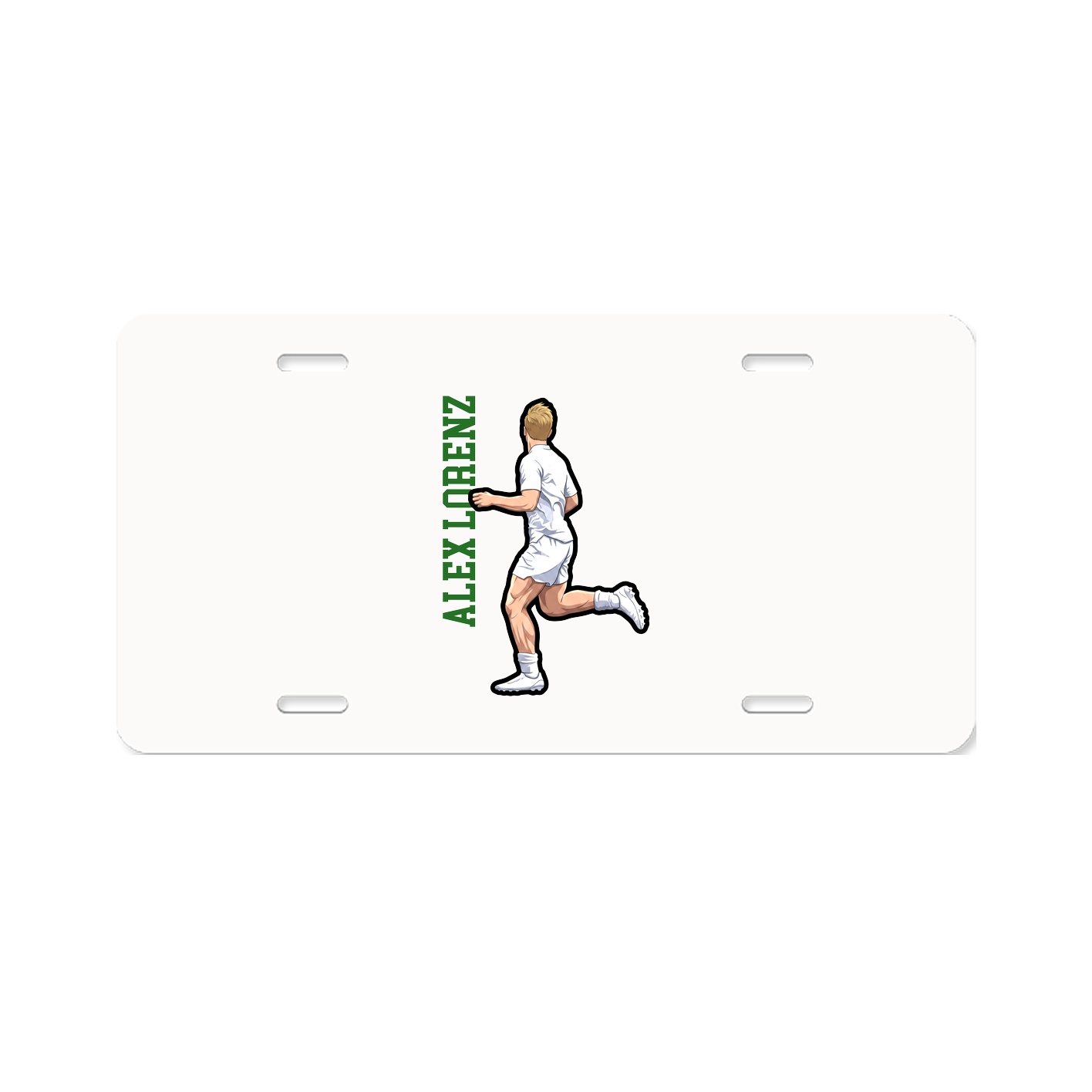 License Plate — Name Vertical in Classic