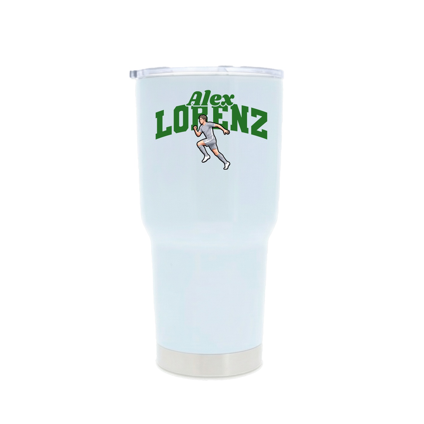 30oz Stainless Steel Tumbler — Signature Arch in White