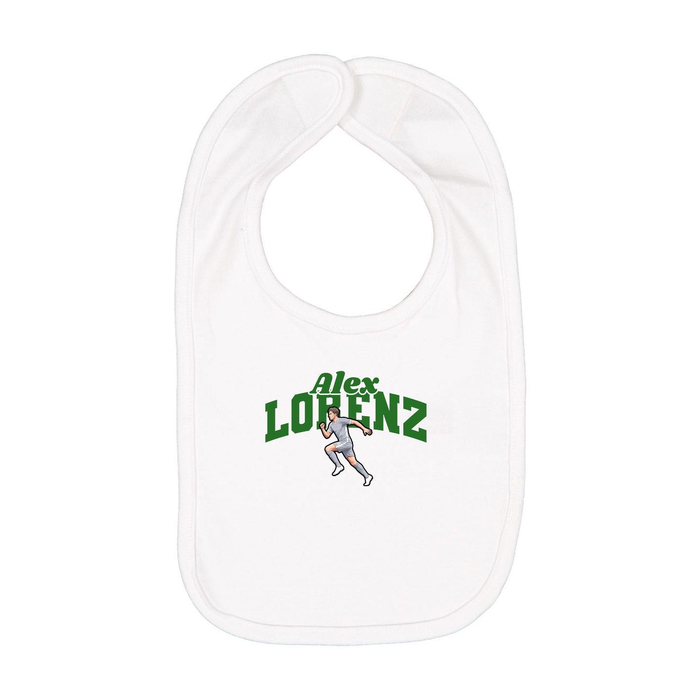 Infant Bib — Signature Arch in White