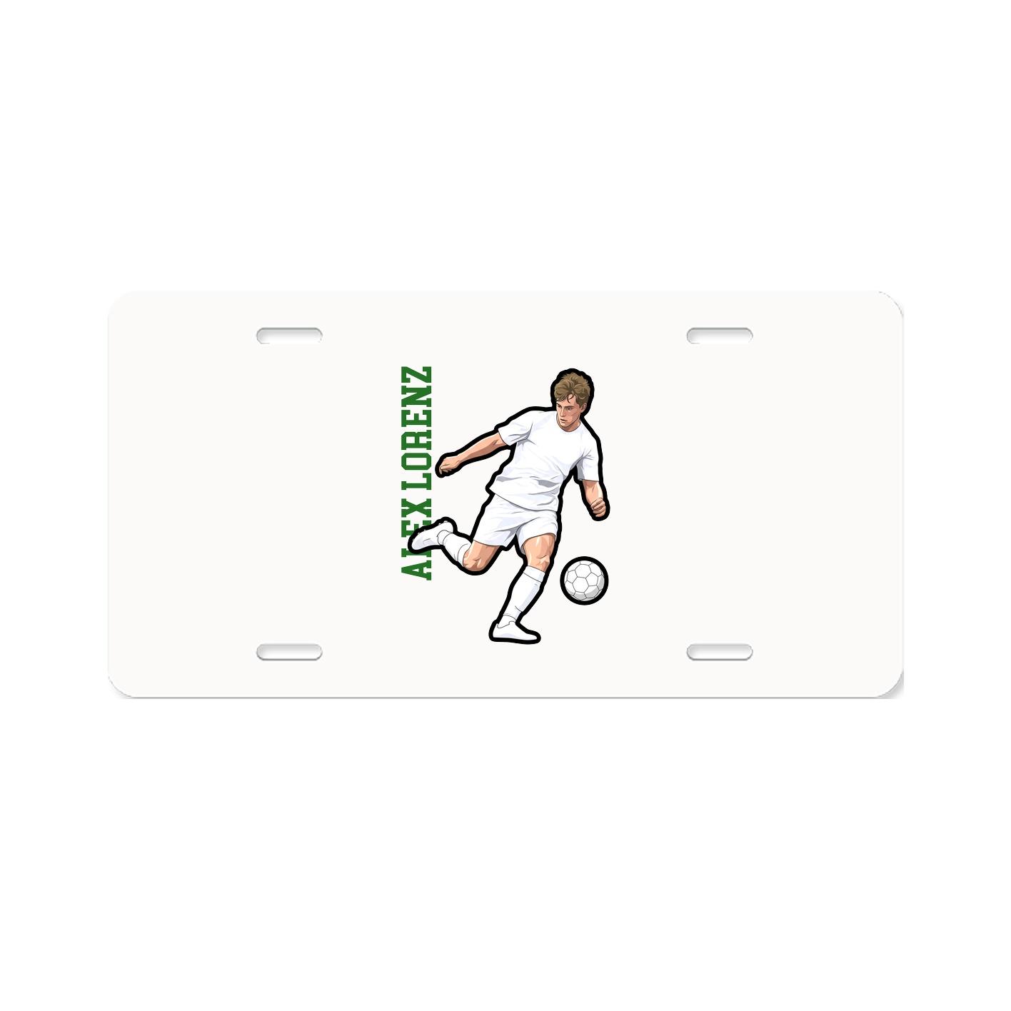 License Plate — Name Vertical in Classic