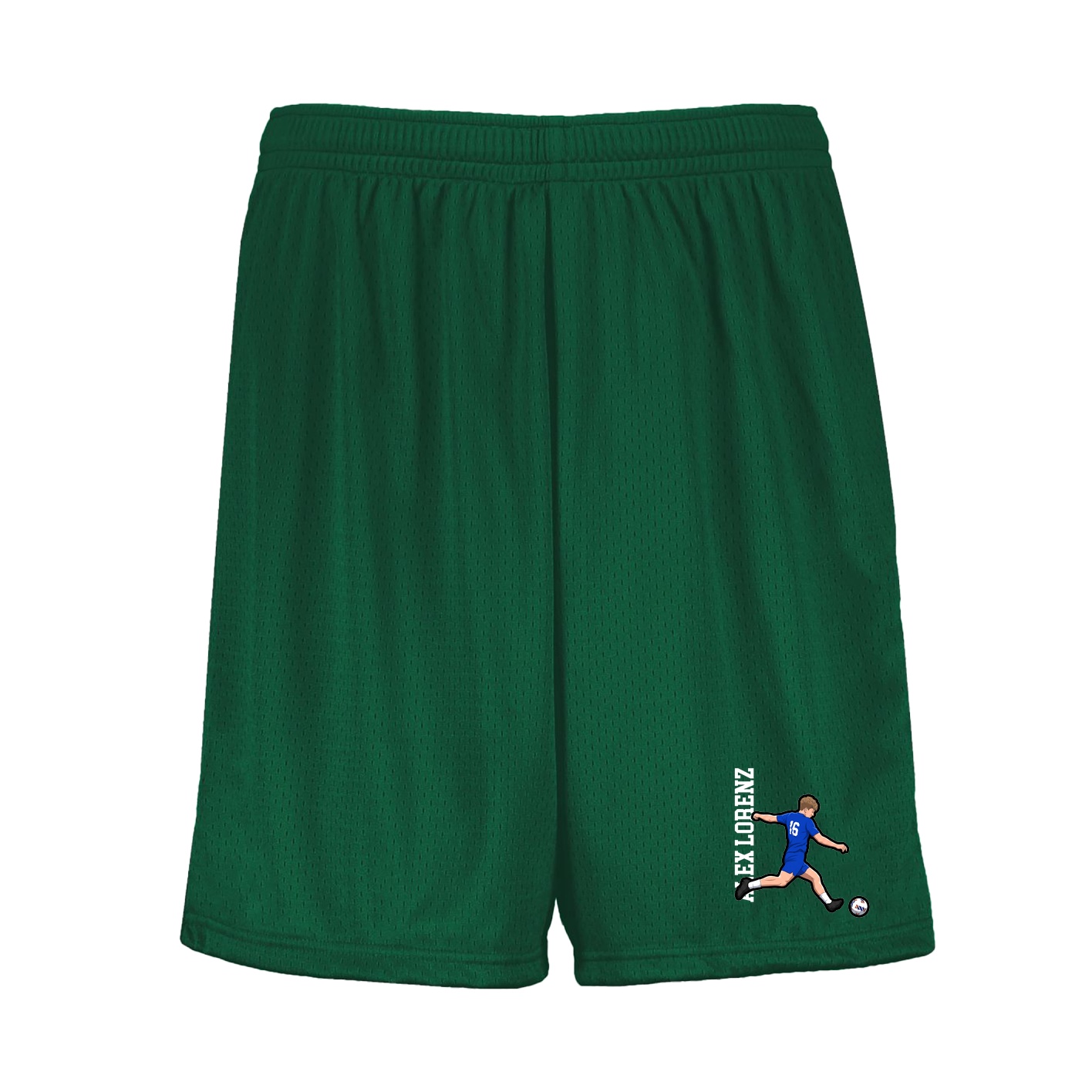 Shorts — Name Vertical in Green