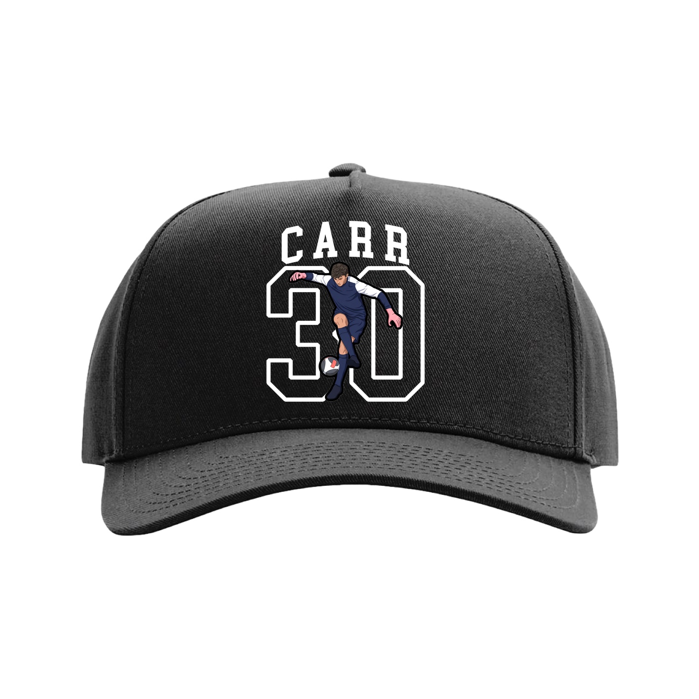 Full Fabric Five-Panel Champ Cap — Shirsey in Black