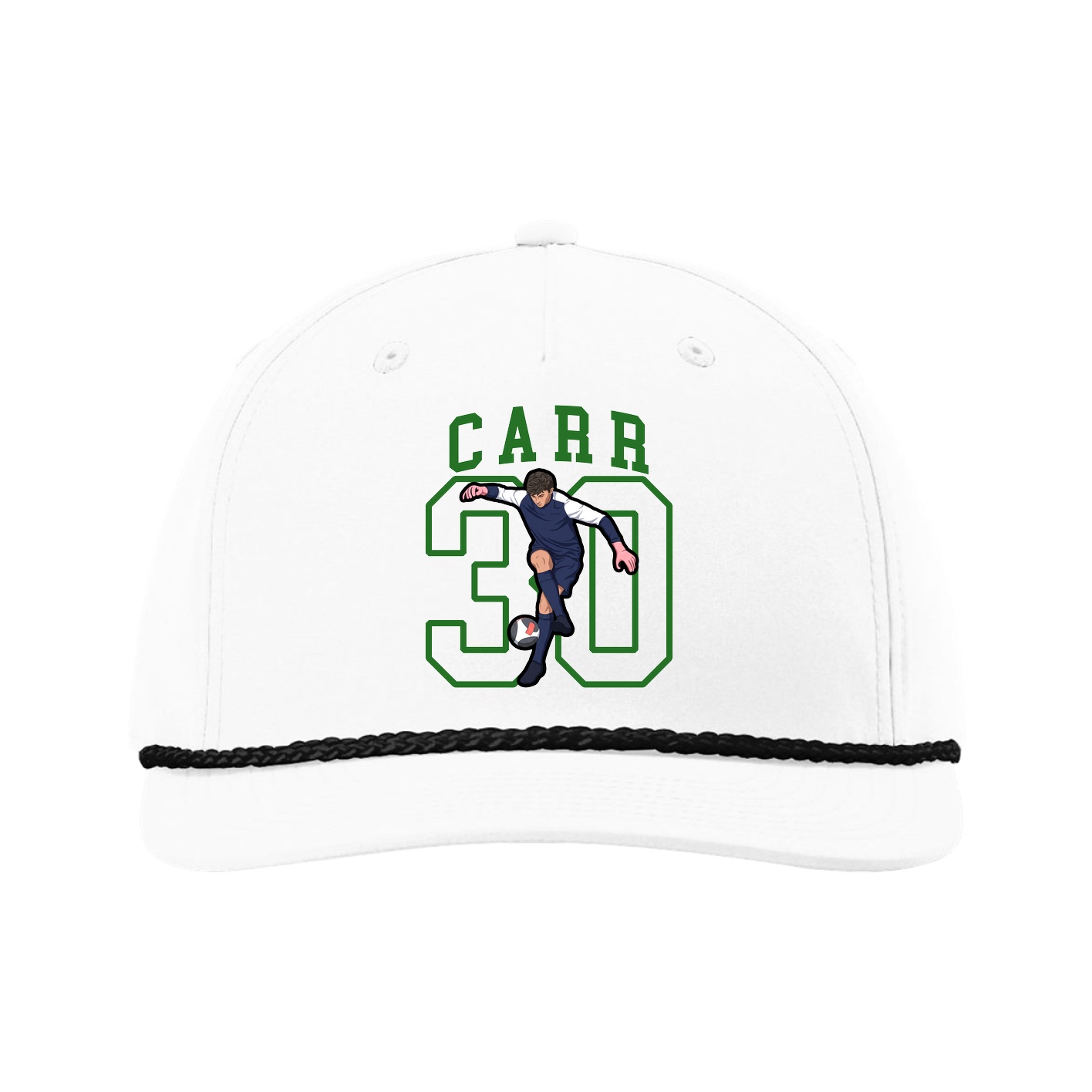 Five-Panel Classic Rope Cap — Shirsey in White