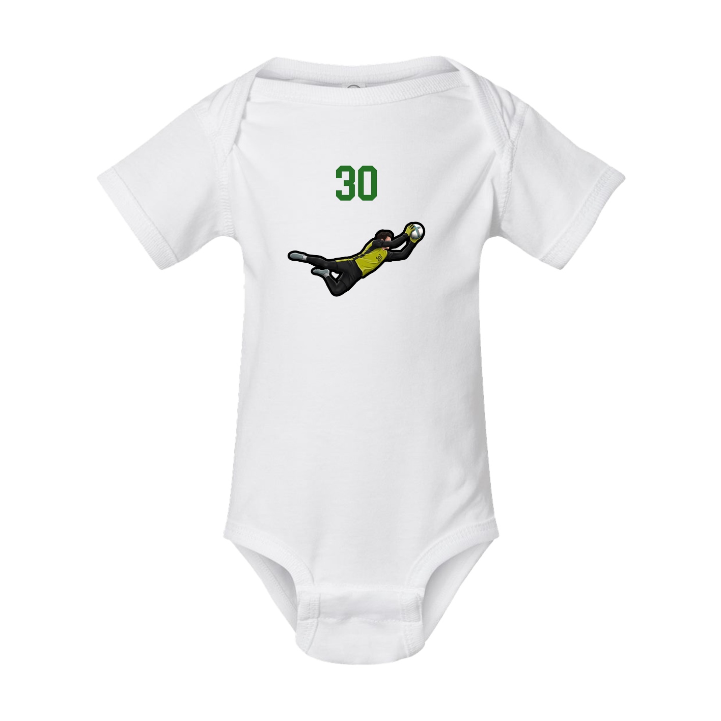 Baby Onesie — Number Top in White