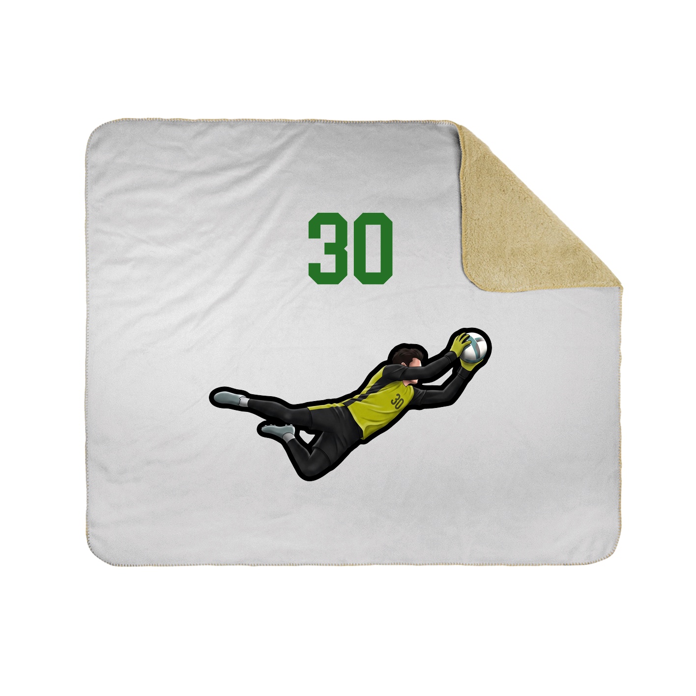 Throw Blanket — Number Top in White